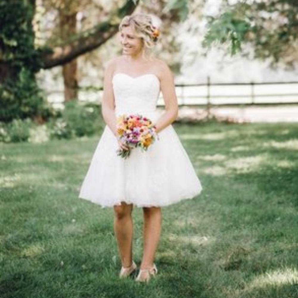 Cynthia Rowley White Lace Cr361606 Wedding Dress